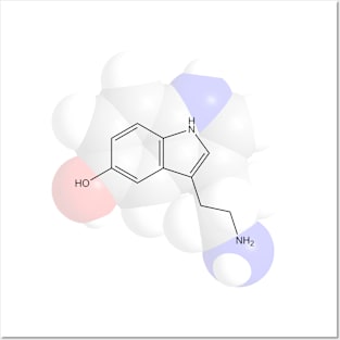 Serotonin Molecule Chemistry Posters and Art